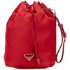Prada Pre-Owned - Borsa a secchiello in tessuto con coulisse 2000-2013 - Donna - nylon - Taglia unica - Rosso