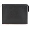Louis Vuitton Pre-Owned - Clutch Pochette Voyage MM in pelle Taïga 2017 - Uomo - pelle - Taglia unica - Nero