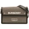 Burberry Pre-Owned - Borsa a tracolla Horseferry Note in tela 2016-2025 - unisex - pelle di vitello/tela - Taglia unica - Grigio