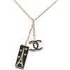 CHANEL Pre-Owned - Collana con ciondolo CC Eiffel Tower 2005 - Donna - placcatura in oro/smalto - Taglia unica