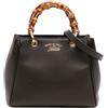 Gucci Pre-Owned - Borsa shopper media in pelle di vitello e bambù 2016-2025 - unisex - pelle di vitello/bamboo - Taglia unica - Nero