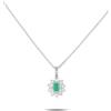 LB Exclusive - Collana in platino con diamanti e smeraldi - Donna - platino/diamanti/smeraldo - Taglia unica - Argento