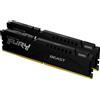 Kingston Ram DIMM DDR5 128GB Kingston Fury Beast RGB Dual-Kit 2x 64GB 5600MHz CL40 1.25V Nero [KF556C40BBK2-128]