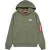 Alpha Industries Signature BP Hoody da Uomo Sage-Green S