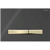Geberit Placca Geberit Sigma50 Square Nero / Ottone Doppio Tasto | 115.672.DW.2 Nero