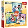 Trefl - Lilo & Stitch, Time with Stitch - Puzzle 3 in 1, 3 puzzle, da 20 a 50 pezzi - Vari livelli di difficoltà, intrattenimento per bambini dai 3 anni in su