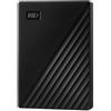 WD 5TB My Passport Hard Disk Esterno Portatile, USB 3.2 Gen 1/USB 3.0, Protezion con password, Software per la gestion e il backup, Formatto per Windows, ChromeOS and MacOS, Nero