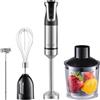 ADLER EUROPE Frullatore a immersione - 1800 W di potenza, 20 velocità con funzione Turbo - 4 lame in acciaio inox, tritatutto da 600 ml, misurino da 700 ml, frusta, montalatte