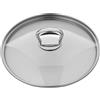 WMF Coperchio per padella, 20 cm, coperchio in vetro con manico rettangolare in metallo, coperchio per pentole e padelle, vetro resistente al calore, lavabile in lavastoviglie