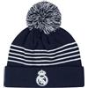 Real Madrid Berretto con pompon Supporter Real - Collezione ufficiale calcio - Taglia uomo, blu, Taglia Unica