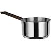 Alessi edo | PU105/16 - Casseruola a Manico Lungo in Acciaio Inox, Manico in Acciaio Inox con Rivestimento in PVD, Marrone