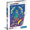 Clementoni Mordillo The Journey-500 Pezzi-Puzzle Adulti, Made In Italy, Multicolore, 35133