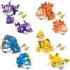 Super Wings Personaggi Trasformabili, Confezione da 4 Pack, 5 cm Sally, Steggo, Trico & Brachy, Giocattoli per Bambini 3+ Anni, Senza Batterie, Plastica ABS Sicura, Action Figures da Collezione