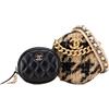 CHANEL Pre-Owned - Clutch tonda in tweed 19 con catena e portamonete 2019 - Donna - tessuto - Taglia unica - Marrone