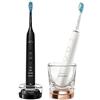 Philips DiamondClean 9000 Sonicare Spazzolini Elettrici Sonici con App, confezione da 1 spazzolino bianco e 1 spazzolino nero HX9914/57
