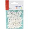 Artemio 11060401 Set di 60 Mini Fiori di Carta, Bianco, 7,5 x 1 x 11,5 cm