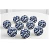 ARTISNO Set di 10 bottoni in ceramica blu fatti a mano, per mobili da cucina, armadi da bagno, cassettiera e credenza (Design b)