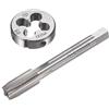 Unifizz Set di maschi e matrici metriche M11 x 1 mm, filettatura a macchina con filiera rotonda, kit per riparazione di dadi e bulloni