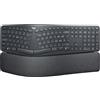 Logitech ERGO K860 Wireless Split Keyboard - Tastiera Ergonomica Wireless, Poggiapolsi, Connettività Bluetooth e USB, Compatibile con Windows e Mac, Layout Italiano ‎QWERTY - Grigio