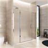 DEGHI Box doccia nicchia 170cm 40 giunto + 100 battente + 35 fisso opaco 190h - Nilo