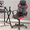 BAKAJI Poltrona Presidenziale Ergonomica Sedia Gaming Racing da Scrivana in Eco Pelle Arredo Ufficio Casa Cameretta Sala Riunioni Regolabile in Altezza Girevole e Direzionale
