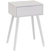DRW Tavolino ausiliario con 1 cassetto in PB in bianco