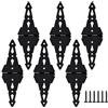 HOME MASTER HARDWARE Cerniere per cancelli in legno per recinzioni in legno, resistenti, 20,3 cm, cerniera decorativa con finitura nera con viti (confezione da 6)