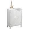 ETNIC ART Armadietto Bagno Multiuso Mobiletto Bagno Ingresso Camera Soggiorno Autoportante Mobile Da Terra Due Sportelli in Legno MDF 58x28xH80. Colore Bianco. Mobiletto Bagno Salvaspazio Slim
