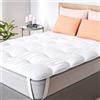 CASABEL Topper Matrimoniale 160 x 190 - Coprimaterasso in Microfibra, Traspirante, Antiacaro, Morbido, per Letti, Divani Letto e Materassi Gonfiabili