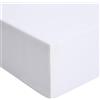 MY HOUSE - BIANCHERIA PER LA TUA CASA - Lenzuolo con Angoli Elasticizzati | 100% Cotone Jersey | Diversi Colori e Misure | Piazza e Mezzo, Bianco, Cotone