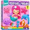 KRAFUN Kit da Cucito Sirene per Bambini 7+ Anni, 5 Bambole Peluche (Sirena, Delfino, Polpo), Feltro, Istruzioni, Scatola Riutilizzabile, Giocattolo Educativo
