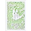 ideen mit herz Biglietto di auguri per matrimonio, tagliato a laser, con busta e inserto verde chiaro, 12 x 18 cm, per matrimonio, ballo, sposi