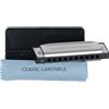 Classic Cantabile AHB-150 ECO Alabama Blues Harmonica C-Dur - Armonica Diatonica 10 Ance in Ottone - Ideale per Principianti - Custodia Acciaio Inossidabile Cromato con Custodia e Panno Cura inclusi.