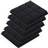 Dasertoe in schiuma acustica, confezione da 5 piastrelle a cuneo da studio , 30 x 30 x 5 cm, sonori, in schiuma fonoassorbente, nero
