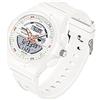 Forrader Orologio da donna impermeabile, sportivo, digitale, da polso, con data, retroilluminazione, settimana, sveglia, cronometro, orologio digitale, regalo per ragazze/donne, Bianco/Oro rosa, 100%