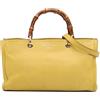 Gucci Pre-Owned - Borsa shopper media in pelle di vitello e bambù 2016-2025 - Donna - pelle di vitello/bamboo - Taglia unica - Giallo