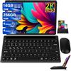 Dghrti Tablet 11 Pollici 2K Display 2000*1200 UHD, 16GB RAM+256GB ROM(1TB TF), Android 13, 8600mAh, WiFi 5G, BT 5.0, 8 Core, 4 Speakers, 13MP+5MP, Metallo, con Custodia, Tastiera con Supporto y Mouse, Blue