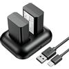 ENEGON NP-FW50 (2 pezzi) Batteria da 1300mAh e Caricatore Dual USB per Sony ZV-E10, A6000, A6500, A6300, A6400, A7, A7II, A7RII, A7SII, A7S, A7S2, A7R, A7R2, A55, A5100, A5000, A3000, A55, RX10