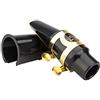Glory Gloria kit bocchino per sax alto con legatura, One Reed e tappo in plastica, gold