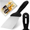 Instalguru Spatola 100 mm Coltello da Pittore Raschietto per Superfici Raschietti per Pareti Raschietto per Facciate Spatola da Muratore Coltelli da Stucco in Acciaio Attrezzo