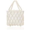 BABEYOND Pochette da donna con perle - Borsa da sera da sposa con perline e borsa interna per feste e matrimoni, Bianco sporco