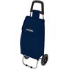 COLOMBO Carrello Spesa ROLLY BLU 40L Pieghevole Leggero 1.5kg - Struttura in Acciaio, Sacca Impermeabile Lavabile, Portata 25kg, Compatto e Robusto per Spesa e Viaggi