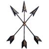 CraftyCrocodile Iron Arrow Hanging Wall Art Decor - Native American, Cherokee, Navajo, Indian, Western, Tribal, Medieval Style - Rustic Metal with Sprinkles of Gold for Bedroom, Living Room, Kitchen