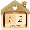 THUN - Calendario da tavolo - ceramica - Collezione Country Bloom - 11,6 x 6,0 x 11,4 cm