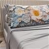PETTI Artigiani Italiani - Lenzuola in Cotone con Federe in Stampa Digitale, Matrimoniale Maxi, Completo Lenzuolo Sopra e Sotto con Angoli, Floreale 05 20 Grigio Chiaro, 100% Made in Italy