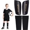 LIUYIDM Parastinchi Calcio Bambino 4 Pezzi Grande Schiensbeinschoner Football Men Proteggono lo Stinco e la Caviglia Shin Protector Calcio,Adatti per L'Allenamento e le Gare di Calcio,Taekwondo,Ecc