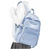 Lendolk Zaino Ragazza Ragazzo Tempo Libero Multitasche, Zaino Per PC Leggero Waterproof, Zainetto Scuola Università Superiore Media Uomo Donna, Zaini Sportivo Adolescente(Blu Latte)