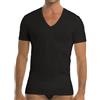 GARDA - 3pz T-Shirt Uomo Mezza Manica Scollo a V in Cotone Filo di Scozia Art. 0036 (Nero, 4/M)
