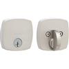 Kwikset Midtown Serratura a chiavistello, in nichel satinato, moderna porta d'ingresso con chiave anteriore, resistente al pick-up, serratura a cilindro singolo, con protezione Microban