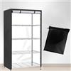 ReachMall Copertura impermeabile per scaffali, copertura trasparente per scaffali, con cerniere a 3 vie, adatta a rack 91,7 x 45,7 x 182,7 cm (lunghezza x larghezza x altezza)